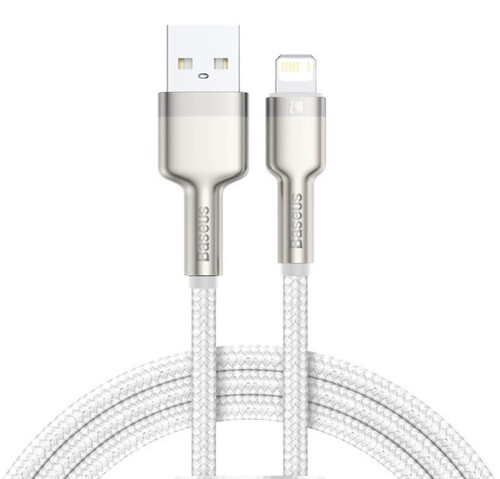 Купить Кабель круглый Baseus Lightning 8-pin - USB 2.0 Type-A белый 2 м  9260686. Характеристики, отзывы и цены в Донецке