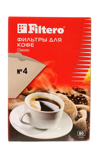 Купить Одноразовые фильтры Filtero Classic №4 коричневый  6687306. Характеристики, отзывы и цены в Донецке