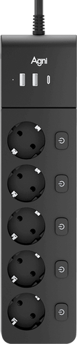 Купить Сетевой фильтр AGNI TP-FI3U5E-C черный  9289369. Характеристики, отзывы и цены в Донецке