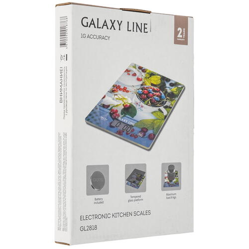 Купить Кухонные весы Galaxy LINE GL 2818 белый  9061365. Характеристики, отзывы и цены в Донецке