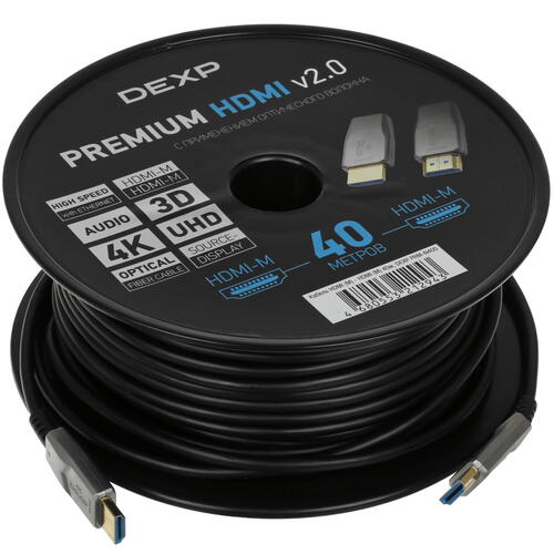 Купить Кабель однонаправленный DEXP HDMI - HDMI, 40 м  5009371. Характеристики, отзывы и цены в Донецке