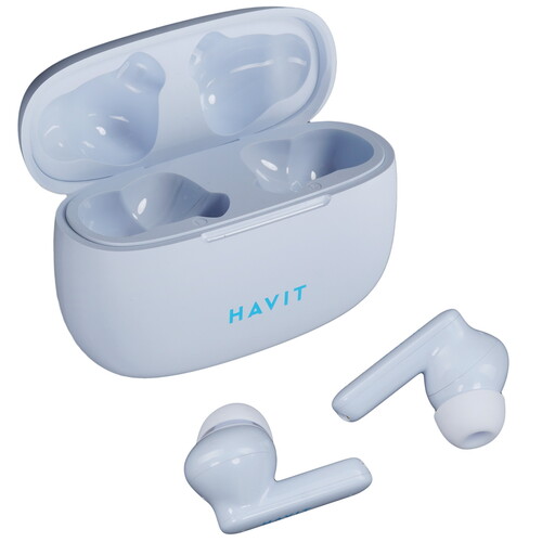 Купить Наушники TWS HAVIT TW967 голубой  9148816. Характеристики, отзывы и цены в Донецке