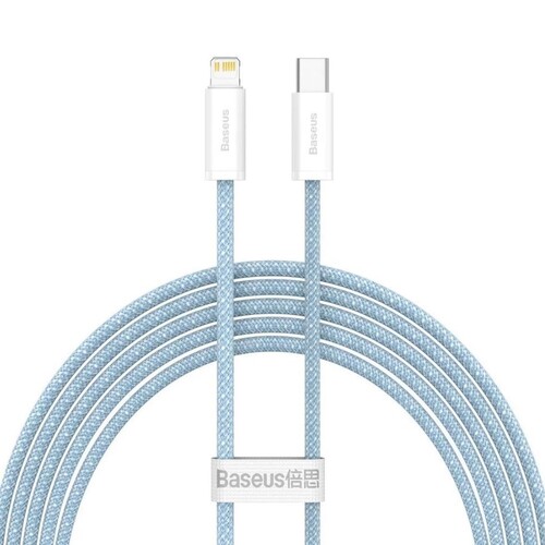 Купить Кабель круглый Baseus Lightning 8-pin - USB Type-C голубой 2 м  9260665. Характеристики, отзывы и цены в Донецке