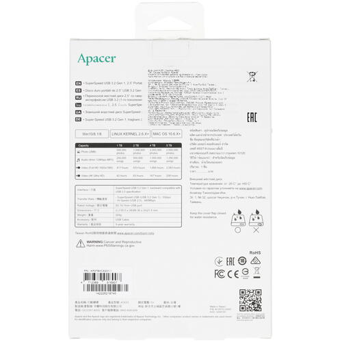 Купить 2 ТБ Внешний HDD Apacer AC633  5036733. Характеристики, отзывы и цены в Донецке