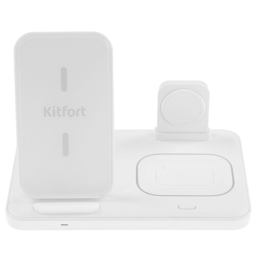 Купить Беспроводное зарядное устройство Kitfort КТ-3756 белый  9283654. Характеристики, отзывы и цены в Донецке