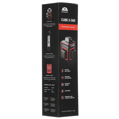 Купить Лазерный нивелир ADA Cube 3-360 Professional Edition  8153260. Характеристики, отзывы и цены в Донецке