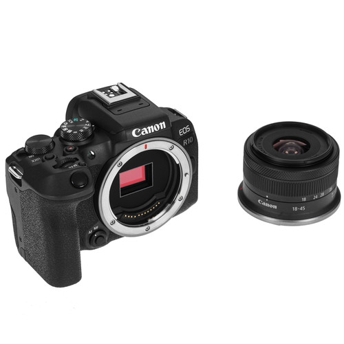 Купить Беззеркальный фотоаппарат Canon EOS R10 Kit 18-45 mm IS STM черный  5068874. Характеристики, отзывы и цены в Донецке
