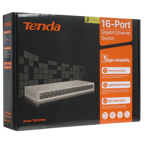 Купить Коммутатор Tenda TEG1016M  5368390. Характеристики, отзывы и цены в Донецке