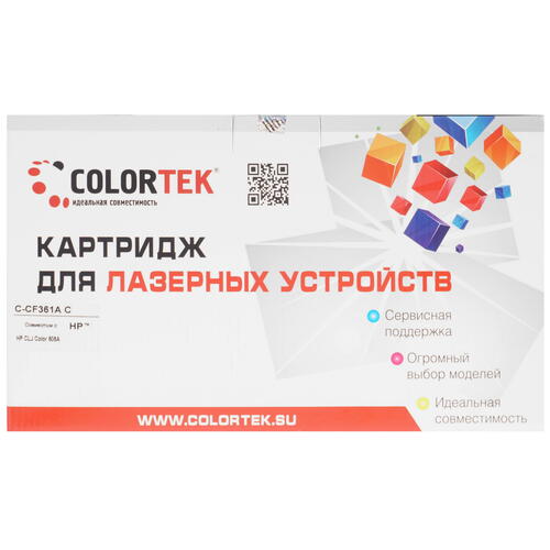 Купить Картридж лазерный Colortek CF361A (508A) C голубой  5367084. Характеристики, отзывы и цены в Донецке