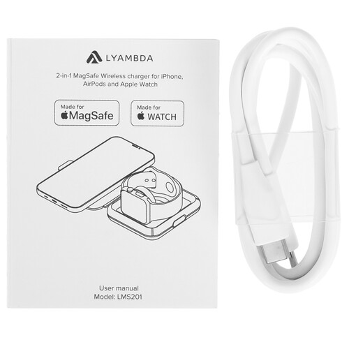 Купить Беспроводное зарядное устройство Lyambda LMS201_BL голубой  9310604. Характеристики, отзывы и цены в Донецке