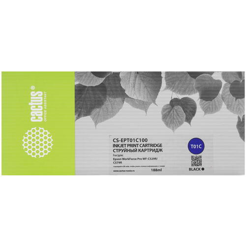 Купить Картридж Cactus CS-EPT01C100 черный  9926243. Характеристики, отзывы и цены в Донецке