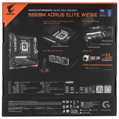 Купить Материнская плата GIGABYTE B860M AORUS ELITE WIFI6E  5615211. Характеристики, отзывы и цены в Донецке