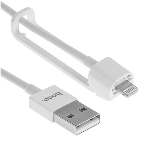 Купить Кабель круглый Hoco Lightning 8-pin - USB 2.0 Type-A белый 1 м  9244494. Характеристики, отзывы и цены в Донецке