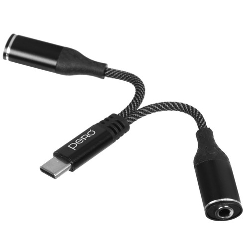 Купить Кабель   PERO USB Type-C - jack 3.5 мм, USB Type-C черный  5474194. Характеристики, отзывы и цены в Донецке