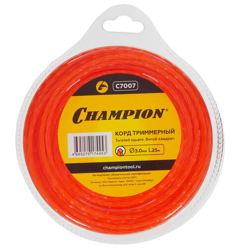 Купить Леска для триммеров Champion Twisted Square C7007  1216085. Характеристики, отзывы и цены в Донецке