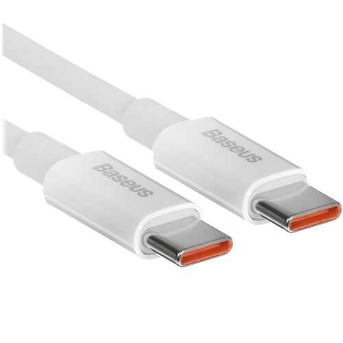 Купить Кабель круглый Baseus USB Type-C - USB Type-C белый 1 м  9260774. Характеристики, отзывы и цены в Донецке
