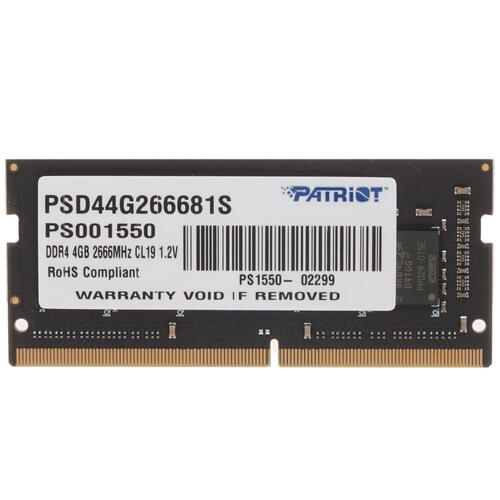 Купить Оперативная память SODIMM Patriot Signature Line [PSD44G266681S] 4 ГБ  1639884. Характеристики, отзывы и цены в Донецке
