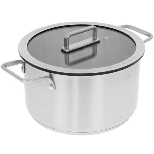 Купить Кастрюля Attribute ARGENTO 5 л 24 см серый  9210972. Характеристики, отзывы и цены в Донецке