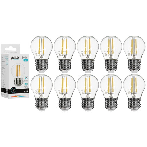 Купить Комплект филаментных ламп Gauss Filament Elementary 52228  5613135. Характеристики, отзывы и цены в Донецке