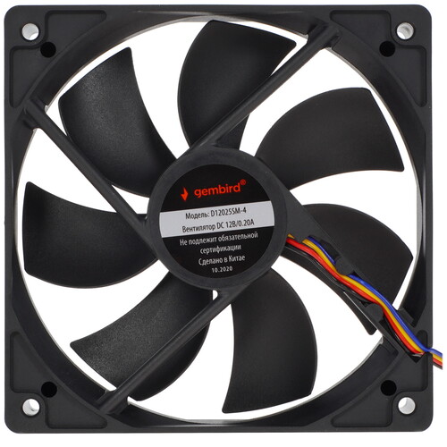 Купить Вентилятор Gembird [D12025SM-4] черный  5008437. Характеристики, отзывы и цены в Донецке