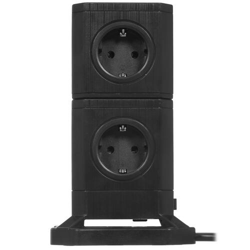 Купить Сетевой фильтр QUMO Power Block System PD1+1 12SP5U (P-0003) черный  5416307. Характеристики, отзывы и цены в Донецке