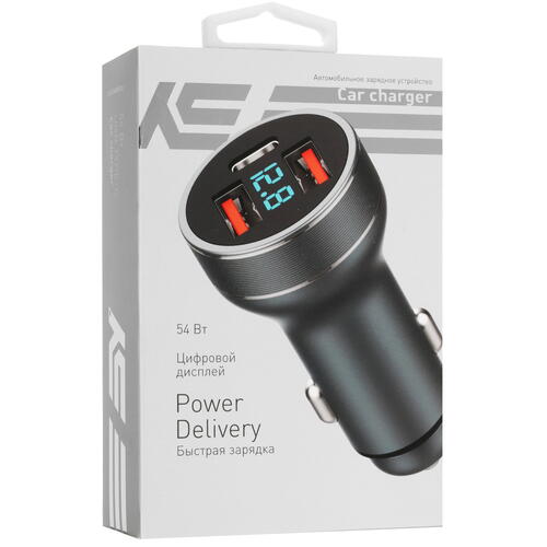 Купить Автомобильное ЗУ KEYRON KCU2AC54WPD15S серый  5022486. Характеристики, отзывы и цены в Донецке