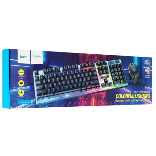 Купить Клавиатура+мышь  проводная  Hoco GM18 белый  9237807. Характеристики, отзывы и цены в Донецке