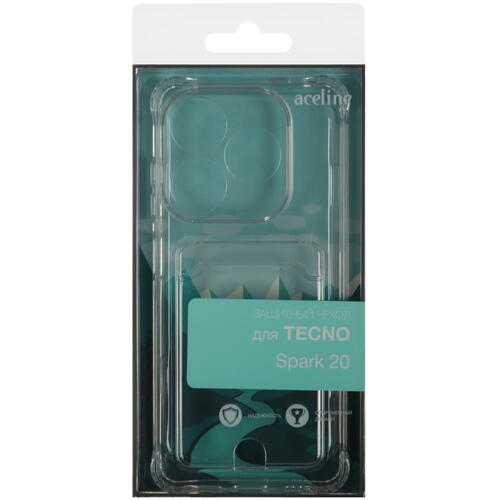 Купить Накладка  Aceline Pocket для Tecno SPARK 20 прозрачный  9088134. Характеристики, отзывы и цены в Донецке