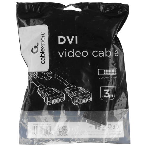 Купить Кабель  Cablexpert DVI-D - DVI-D, 3 м  5452102. Характеристики, отзывы и цены в Донецке