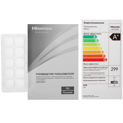 Купить Холодильник с морозильником   Hisense RB3K330SAC1 серебристый  9199741. Характеристики, отзывы и цены в Донецке