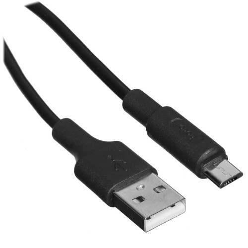 Купить Кабель круглый Hoco micro USB - USB 2.0 Type-A черный 1 м  5470818. Характеристики, отзывы и цены в Донецке