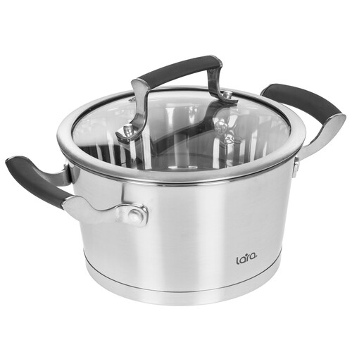 Купить Кастрюля Lara Венера LR02-279 2.4 л 16 см серебристый  9214939. Характеристики, отзывы и цены в Донецке