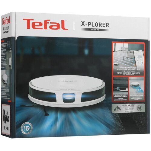 Купить Робот-пылесос Tefal RG8477WH белый  9250468. Характеристики, отзывы и цены в Донецке