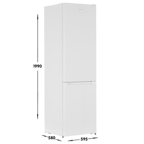Купить Холодильник с морозильником   Gorenje NRK6201PW4 белый  8196797. Характеристики, отзывы и цены в Донецке
