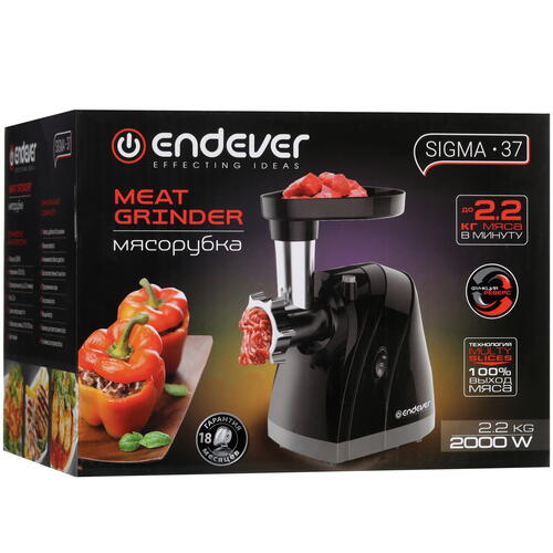 Купить Мясорубка электрическая Endever Sigma 37 черный  1106841. Характеристики, отзывы и цены в Донецке