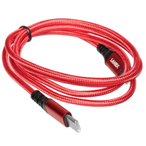 Купить Кабель круглый LANEX USB Type-C - USB Type-C красный 1 м  9280457. Характеристики, отзывы и цены в Донецке