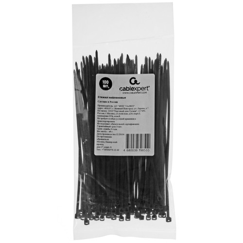 Купить Стяжка Cablexpert NYT-150x2.5B  1643192. Характеристики, отзывы и цены в Донецке