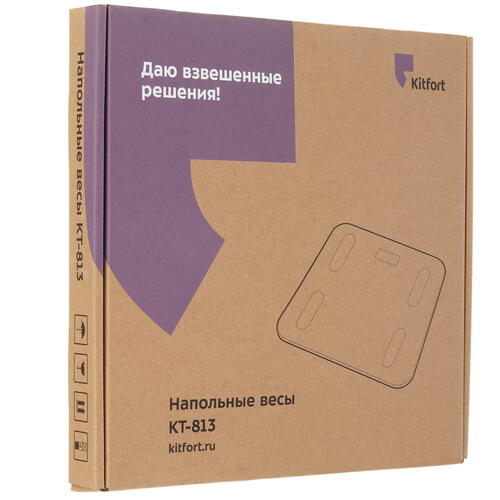 Купить Весы Kitfort KT-813 черный  9087739. Характеристики, отзывы и цены в Донецке