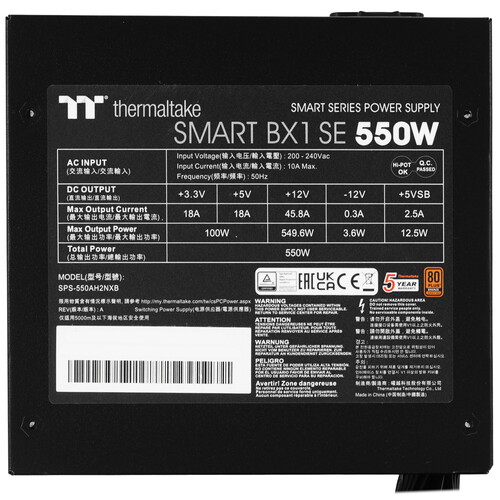 Купить Блок питания Thermaltake Smart BX1 SE 550W  5636477. Характеристики, отзывы и цены в Донецке
