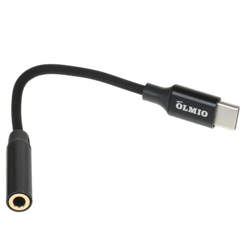 Купить Кабель   Olmio USB Type-C - jack 3.5 мм черный  4713897. Характеристики, отзывы и цены в Донецке