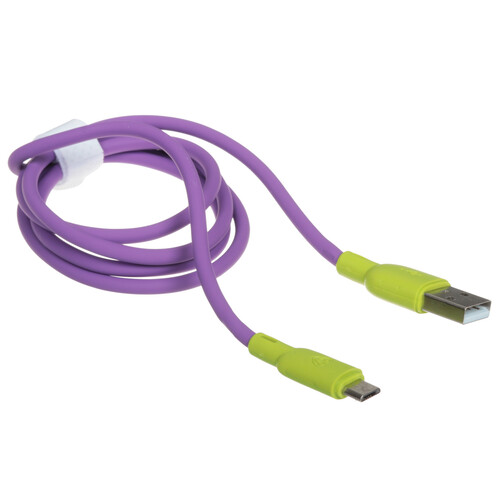 Купить Кабель круглый BY micro USB - USB 2.0 Type-A фиолетовый 1 м  5482076. Характеристики, отзывы и цены в Донецке