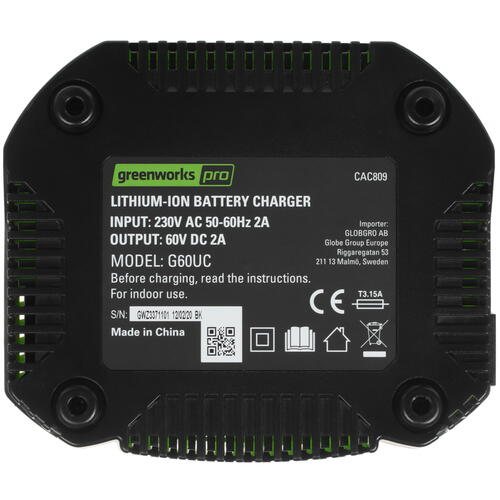 Купить Зарядное устройство GreenWorks 2932007 60V  4774865. Характеристики, отзывы и цены в Донецке