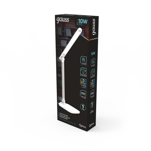 Купить Настольный светильник Gauss Qplus GT5041 белый  9119028. Характеристики, отзывы и цены в Донецке