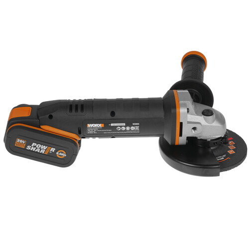 Купить Углошлифовальная машина (УШМ) Worx WX803 PowerShare 20V  8199935. Характеристики, отзывы и цены в Донецке