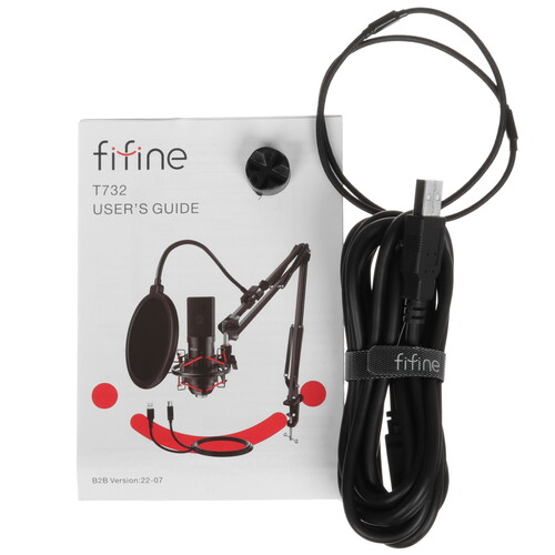Купить Микрофонный комплект Fifine T732 черный  5365423. Характеристики, отзывы и цены в Донецке