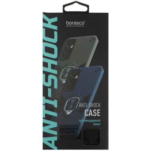Купить Накладка  BoraSCO Anti-Shok Case для Apple iPhone 15 черный  5601762. Характеристики, отзывы и цены в Донецке