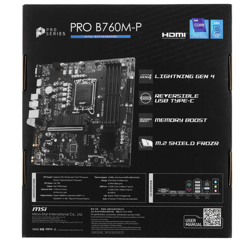 Купить Материнская плата MSI PRO B760M-P  5409353. Характеристики, отзывы и цены в Донецке
