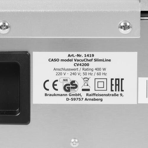 Купить Вакуумный упаковщик камерный CASO VacuChef Slim-Line  8195403. Характеристики, отзывы и цены в Донецке