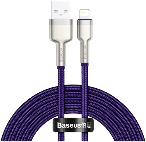 Купить Кабель круглый Baseus Lightning 8-pin - USB 2.0 Type-A фиолетовый 2 м  5627575. Характеристики, отзывы и цены в Донецке