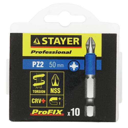 Купить Набор бит STAYER 26223-2-50-10_Z01  1065192. Характеристики, отзывы и цены в Донецке